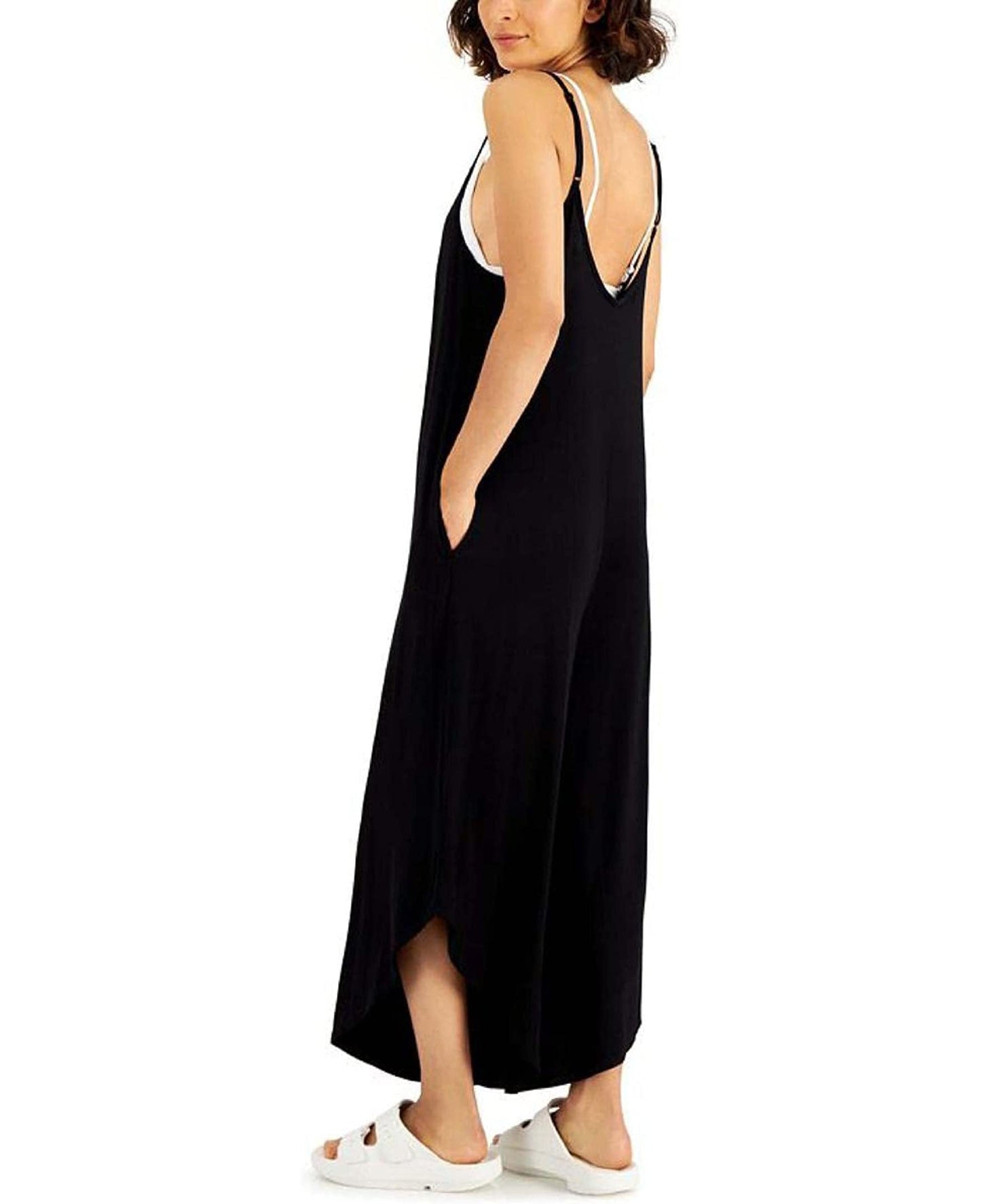 J. VALDI Flowy Pull On Jumpsuit Swim Cover-Up  Color Black Size S