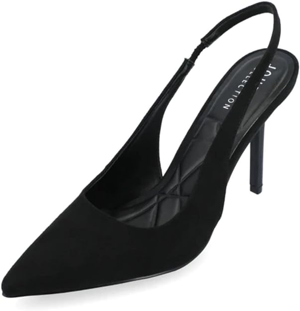 Journee Collection Women's Elenney Slingback Pumps  Color Black Size 7M