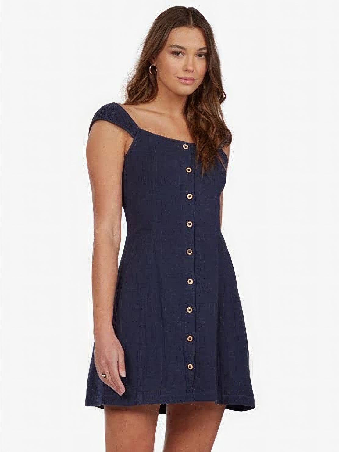 Roxy Juniors Thinking Again Dress  Color Mood Indigo Size M