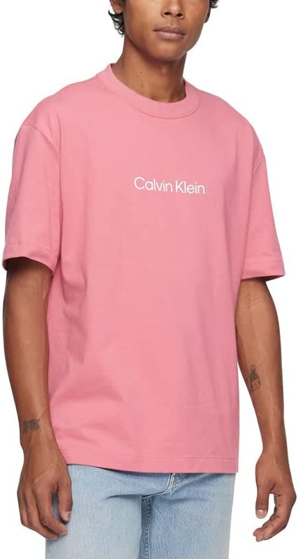 Calvin Klein Men's Logo Graphic T-Shirt  Color Rapture Rose Size L