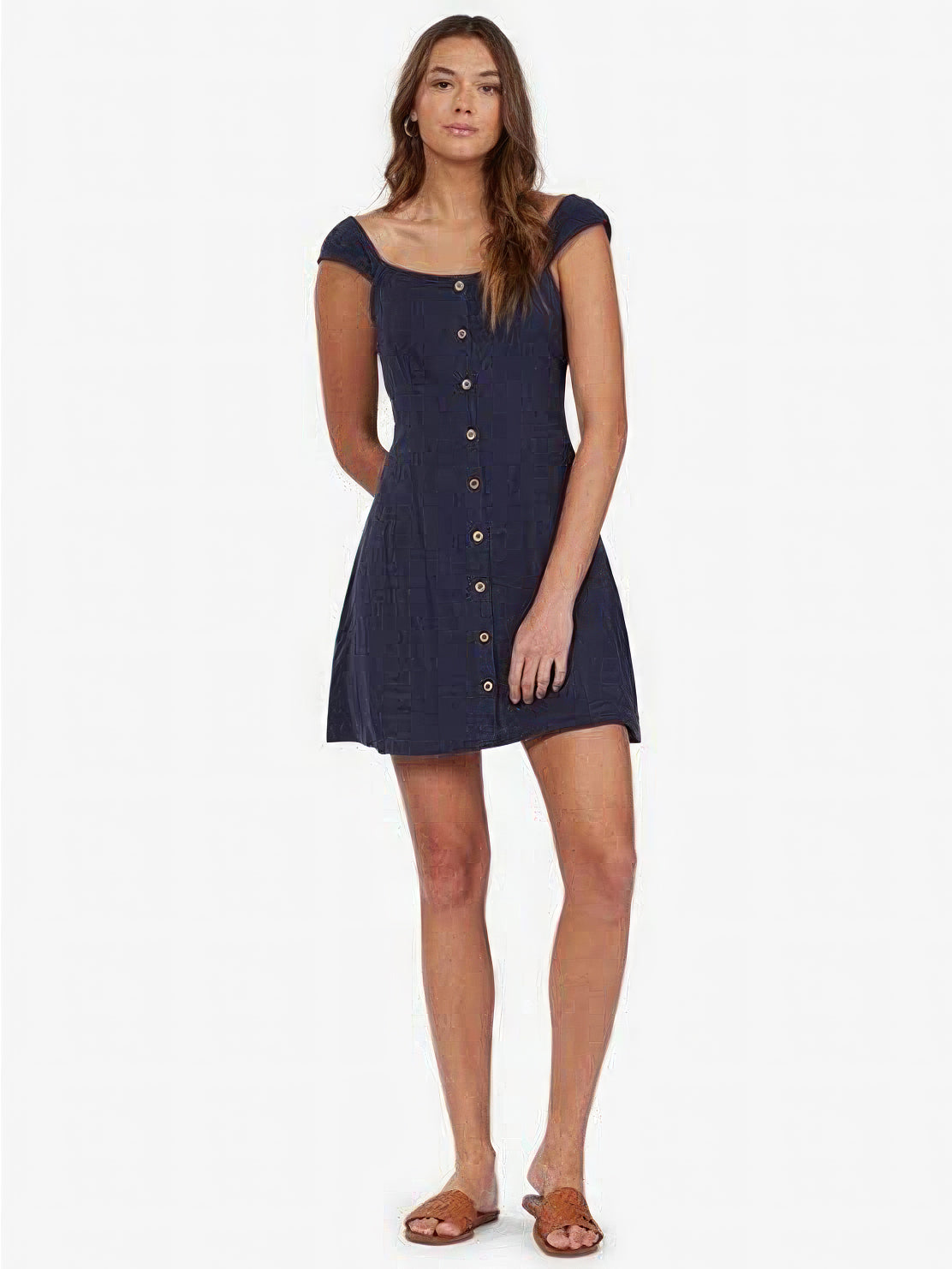 Roxy Juniors Thinking Again Dress  Color Mood Indigo Size M