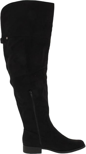 Sun+Stone Women's Allicce Wide-Calf Over-The-Knee Boots  Color Black Micro Size 9.5M