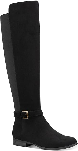 Style & Co Women's Kimmball Wide-Calf Over-The-Knee Boots  Color Black Micro Size 9.5M