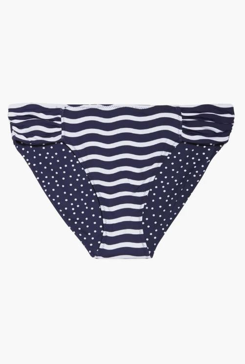 Tommy Bahama Women’s Sea Swell Reversible Hipster Bottom Swimwear  Color Mare Navy Size M