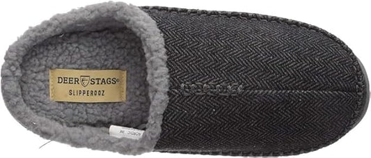 Deer Stags Men's Slipperooz Nordic Slippers  Color Black Size 10M