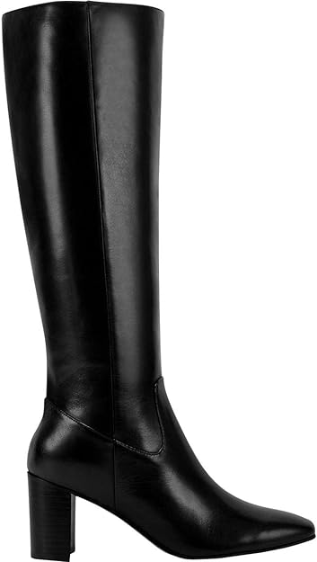 Marc Fisher Women's Revela Tall Knee-High Boots   Color Black Leather Size 11M