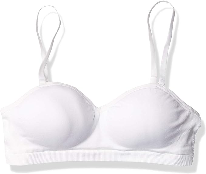 Maidenform  Girls Seamless Molded Cup Hybrid Strapless Bandeau Bra  Color White Size 36A