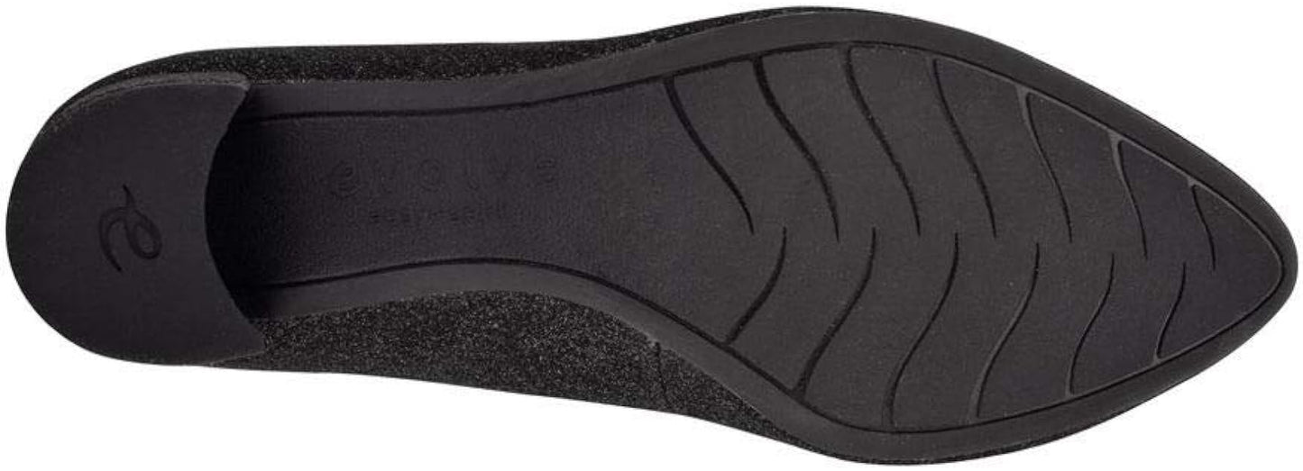 Evolve By Easy Spirit Women's Robin Slip On   Color Black Glitter Size 7.5M