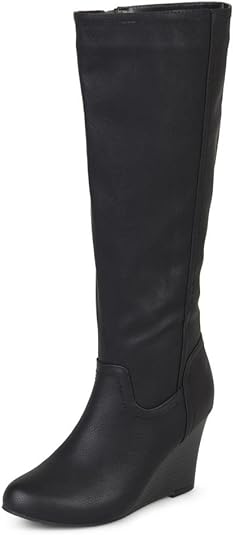 Journee Collection Women's Langly Wide Calf Boots  Color Black Size 8M