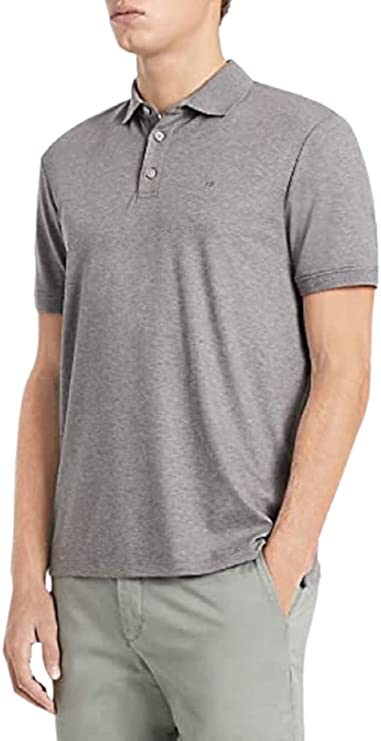 Calvin Klein Men's Liquid Touch Polo Shirt  Color Medium Gray Heather Size L