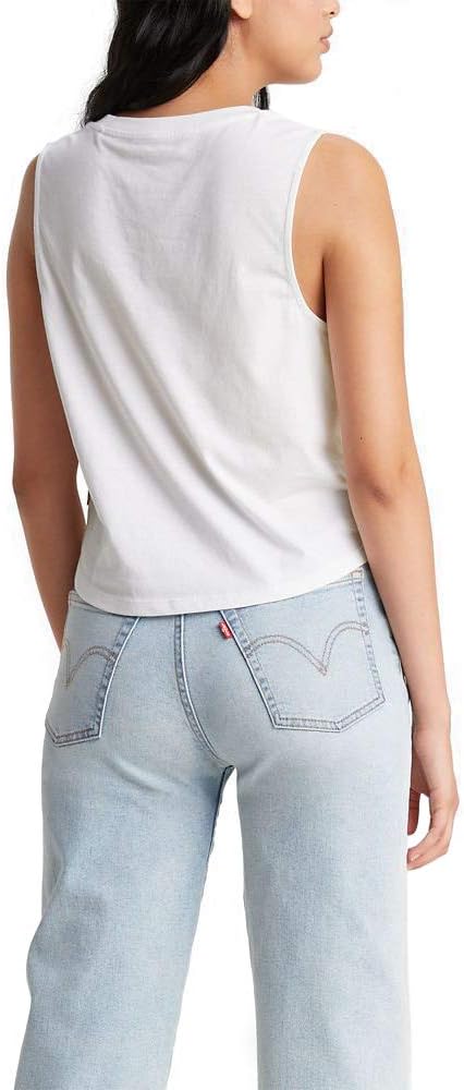 Levi's Women's Cotton Zoey Logo Tank  Color White Size M