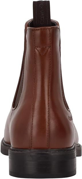 Calvin Klein Men's Fenwick Pull On Chelsea Boot  Color Cognac Size 11M