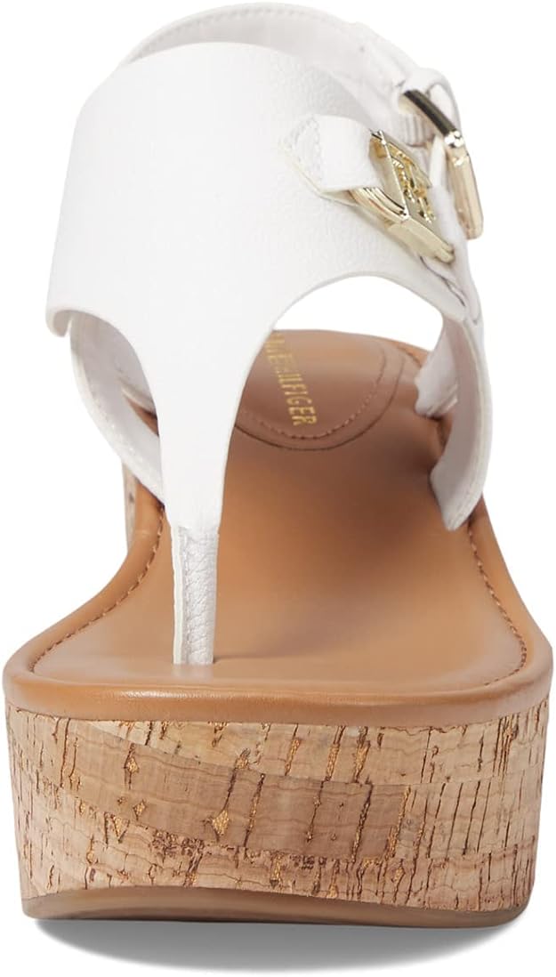 Tommy Hilfiger Women's Vani Wedge Sandal  Color White Size 8.5M