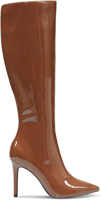 INC International Concepts Women's Rajel Dress Boots  Color Cognac Patent Size 9.5M