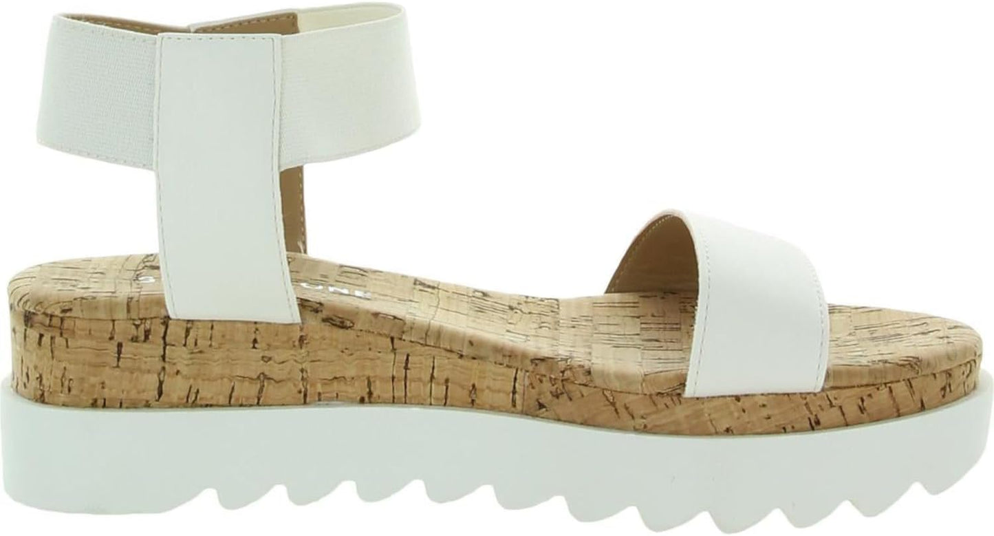 Sun + Stone Women's Melanyy Wedge Sandals  Color White Size 6.5M