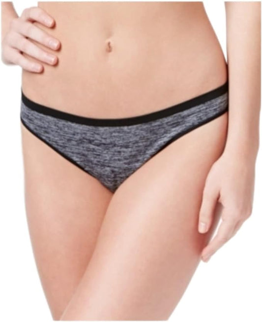 Jenni Women's Seamless Thong  Color Black Spacedye Size L