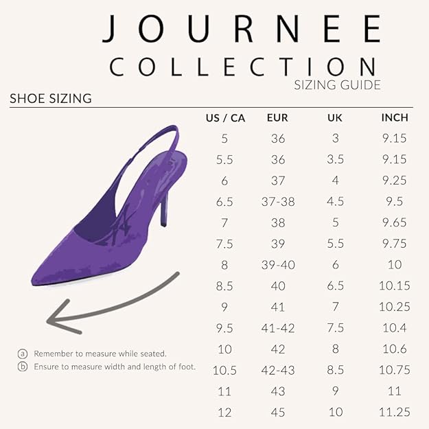 Journee Collection Women's Elenney Slingback Pumps  Color Black Size 7M