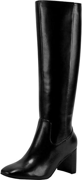 Marc Fisher Women's Revela Tall Knee-High Boots   Color Black Leather Size 11M