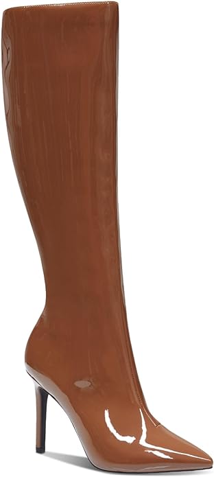 INC International Concepts Women's Rajel Dress Boots  Color Cognac Patent Size 9.5M