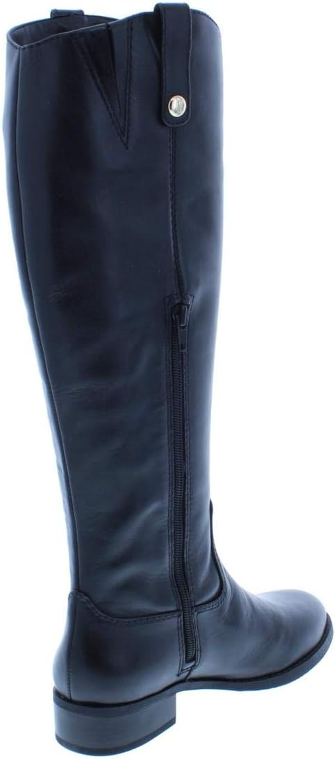 INC International Concepts Fawne Leather Knee-High Riding Boots  Color Navy Size 6.5M