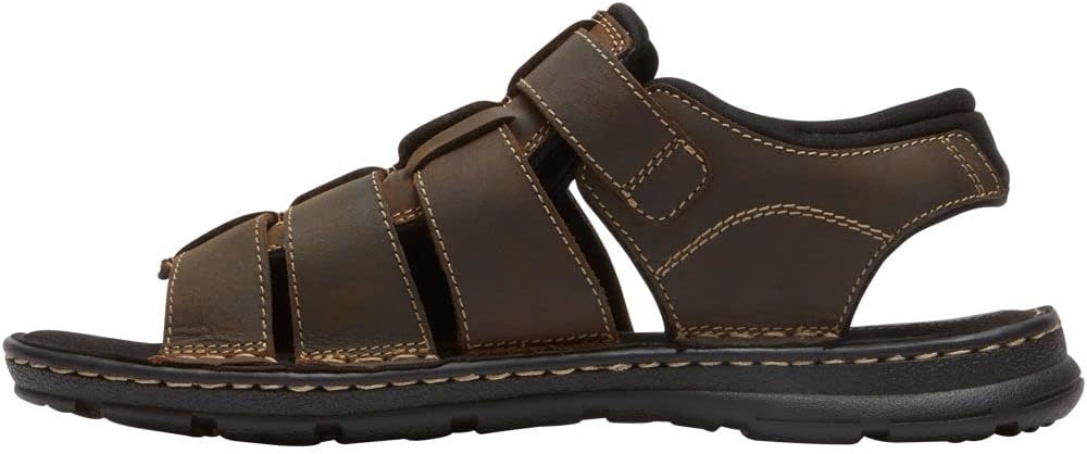 Rockport Men's Darwyn Leather Strap Sandals  Color Brown Size 9.5M