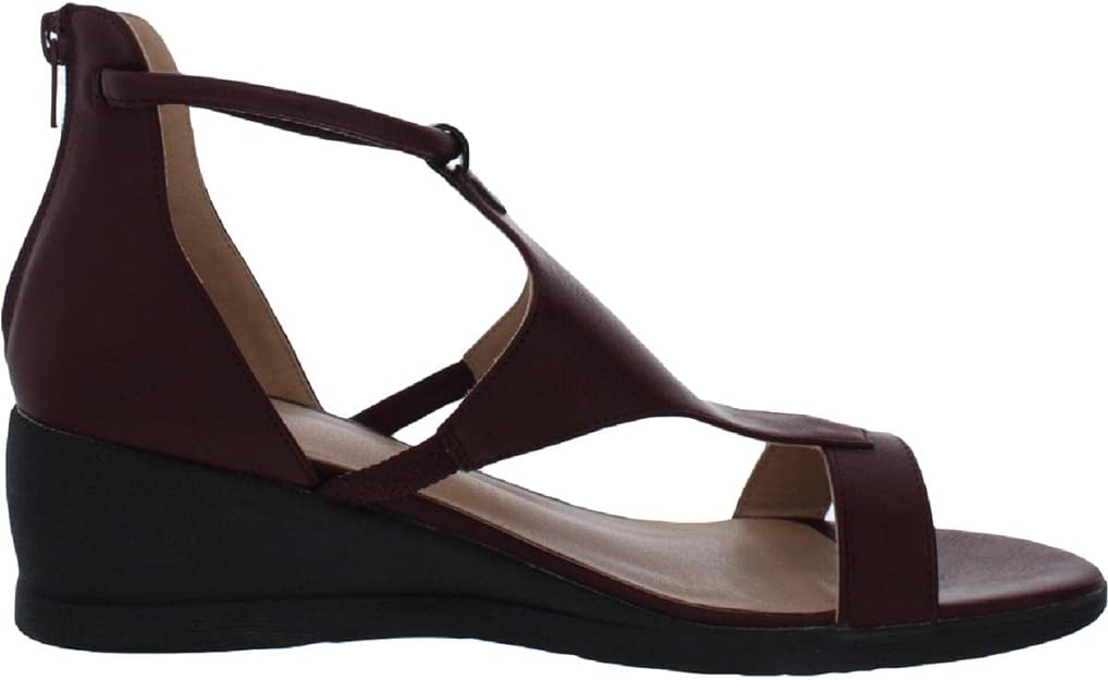 Journee Collection Women's Trayle Caged Sandal Wedge  Color Wine Size 6.5M