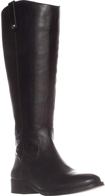 INC International Concepts Women's Fawne Knee-High Riding Boots  Color Black Leather Size 6.5M