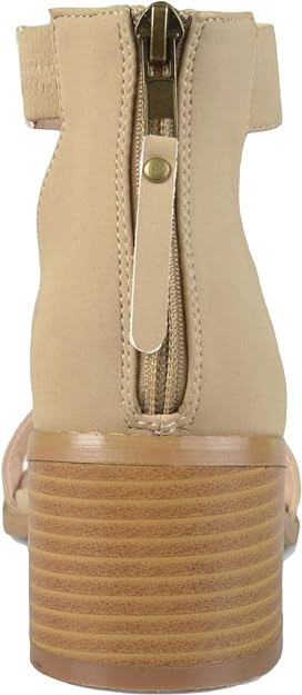 Journee Collection Women's Percy Faux Leather Dress Sandals  Color Nude/Natural Size 8M