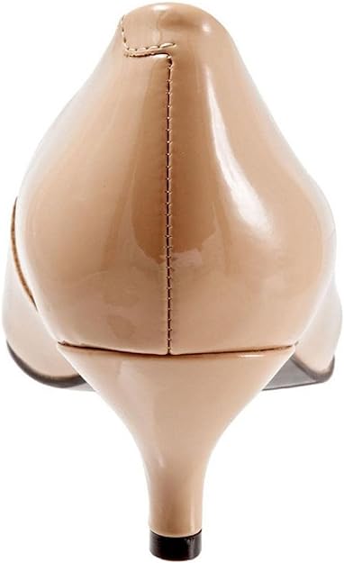 Trotters Women's Kiera Faux Leather Kitten Heels   Color Nude Size 10W