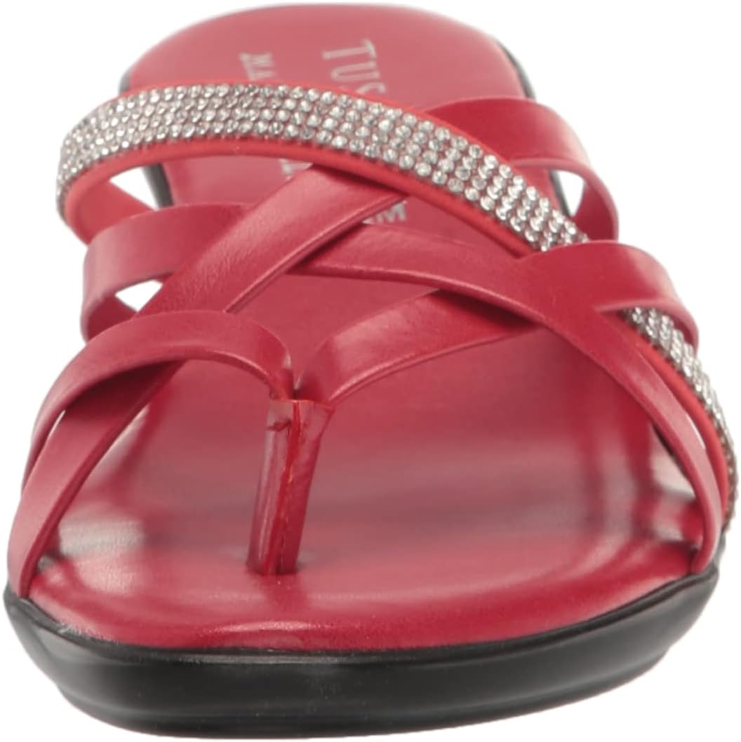 Easy Street Women's Tuscany Aldina Slide Sandals  Color Red Size 7.5M