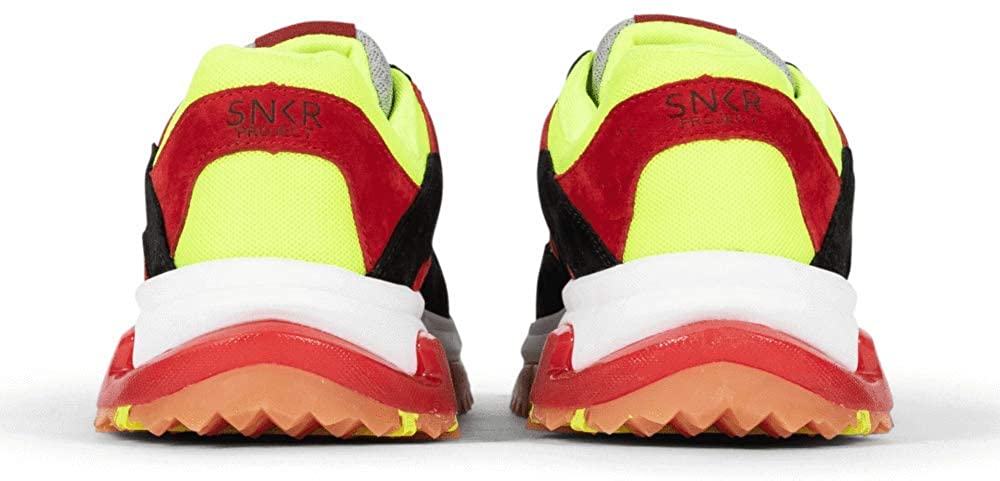 SNKR Project Men's Prospect Park Sneaker  Color Black/Red/Yellow Size 11M