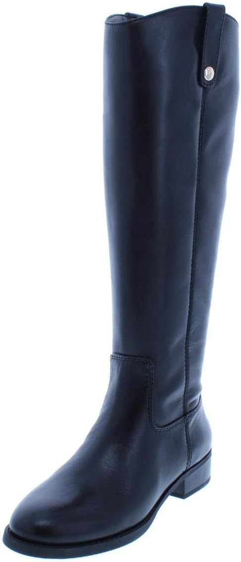 INC International Concepts Fawne Leather Knee-High Riding Boots  Color Navy Size 6.5M