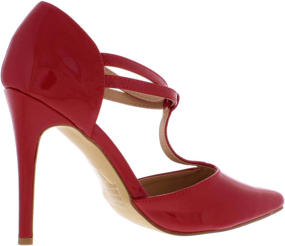 Journee Collection Women's Tru Stiletto Heeled Pumps  Color Red Size 9M