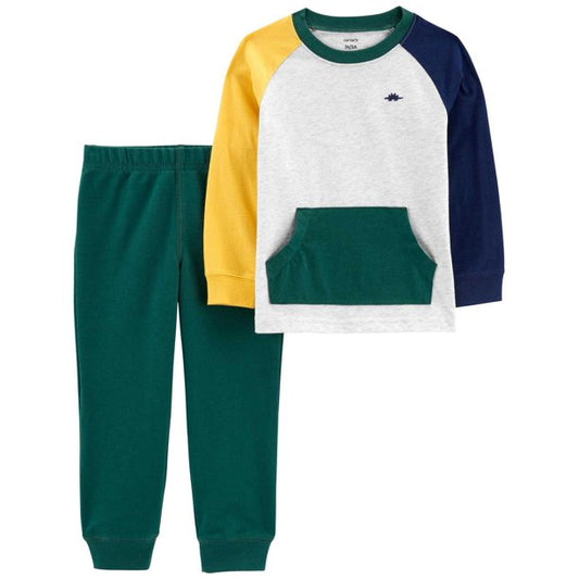 Carters Boys 2-Piece Colorblock Tee & Jogger Set  Color Print Size Newborn