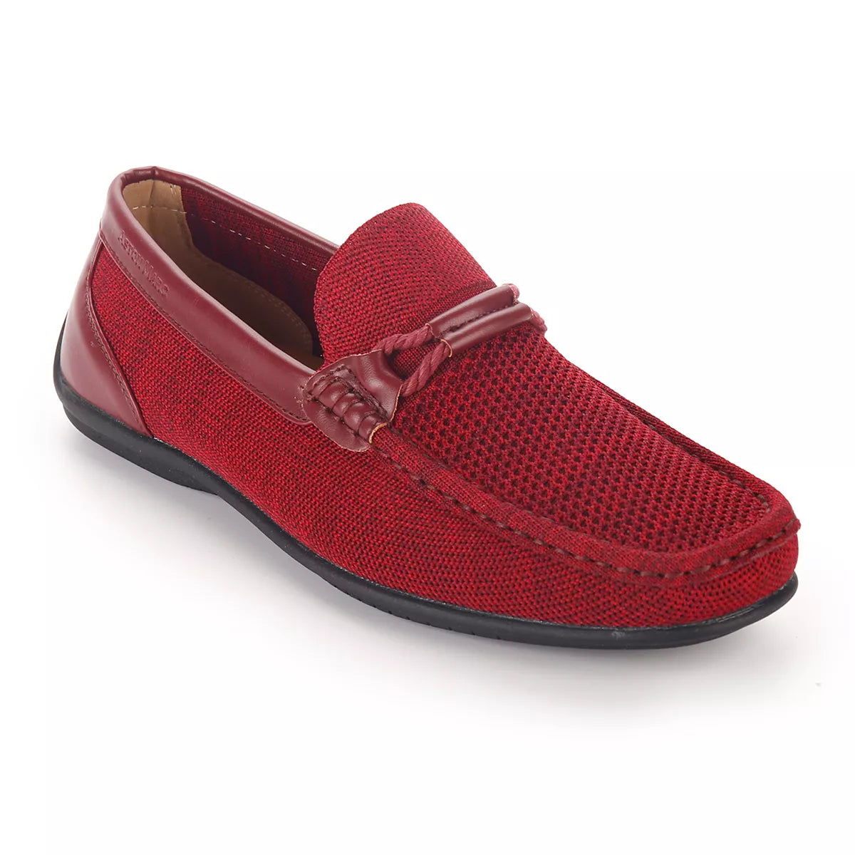 Aston Marc Mens Knit Lace-Strap Driving Loafers  Color Red Size 8.5M