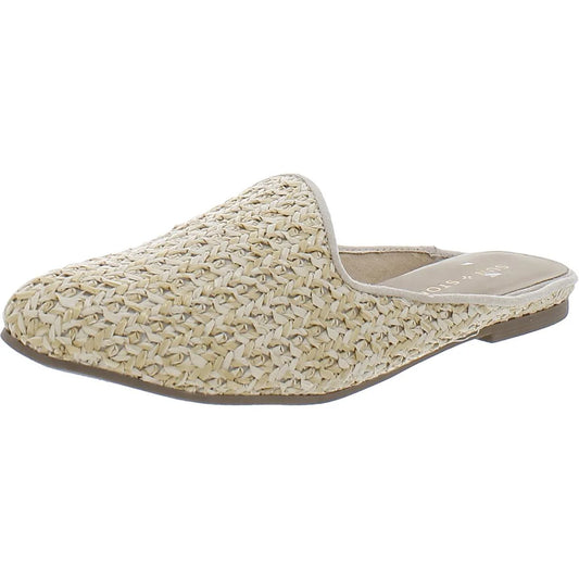 Sun+Stone Women's Ninna Pointed Toes Mules  Color Natural Raffia Size 9M