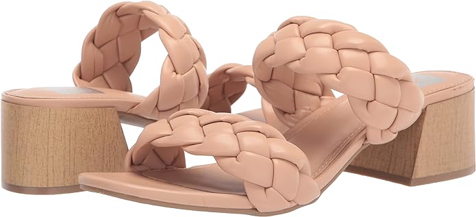 DV Dolce Vita Women's Stacey Plush Braided Sandals  Color Nude Size 6.5M