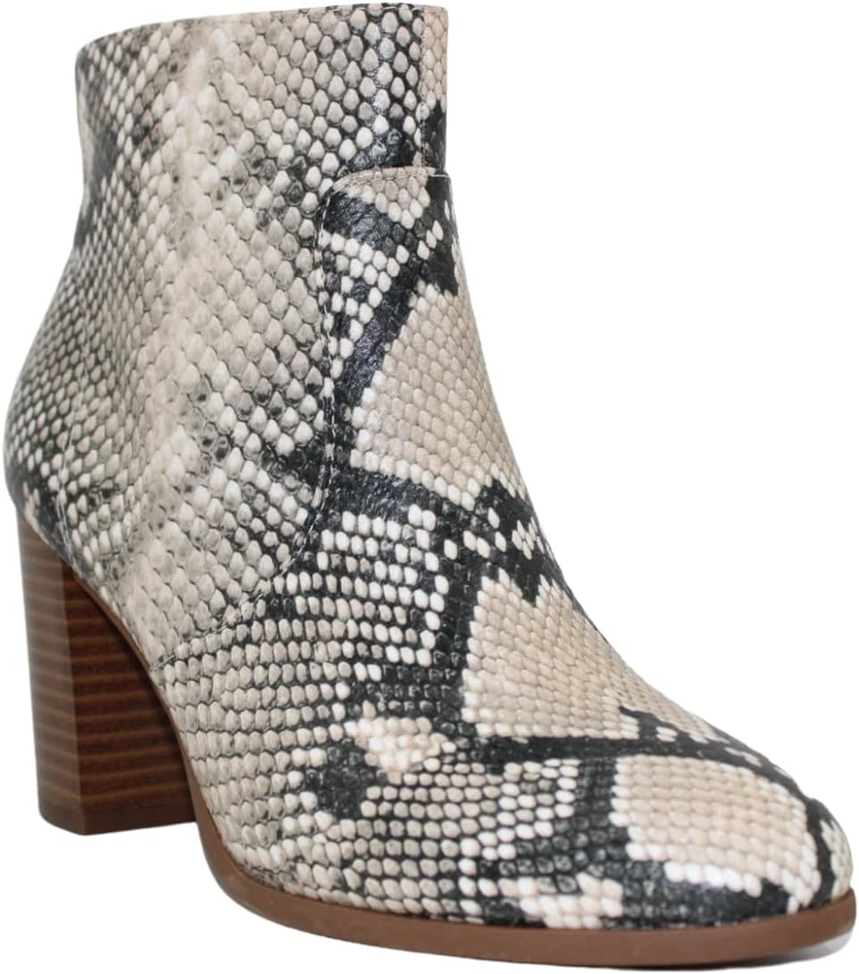 Style & Co Women's Parinaa Dress Booties  Color Black/White Snake Size 9M