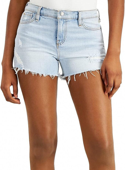 Hudson Women's Gemma Mid Rise Cut Off Denim Shorts  Color Blue Size 26