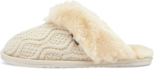 Lamo Women's Caroline Knit Scuff Slipper  Color Ivory Size 9