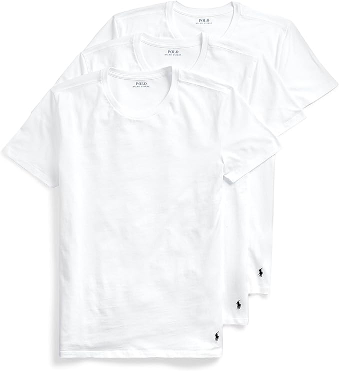 Polo Ralph Lauren Men's 3-Pk. Classic Cotton T-Shirt  Color White Size L