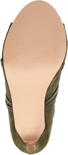 Journee Collection Women's Samara Center Cutout Booties  Color Olive Size 7M