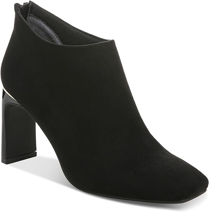 Alfani Women's Brittnee Square-Toe Booties  Color Black Faux Suede Size 9.5M