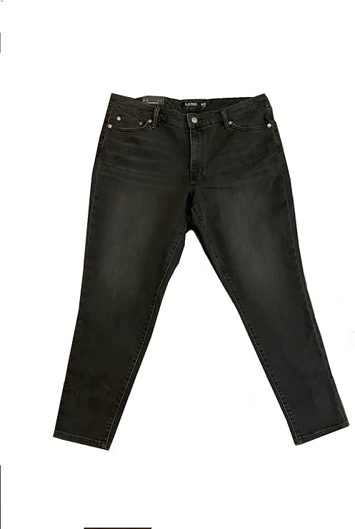 Lauren Ralph Lauren Women's Plus-Size High-Rise Skinny Ankle Jeans  Color Empire Black Wash Size 18W