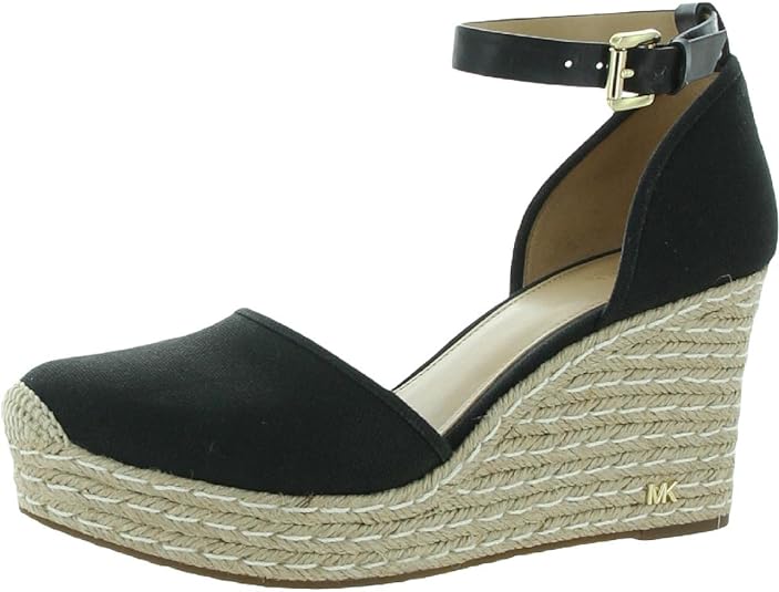 Michael Kors Women's Kendrick Espadrille Wedge Sandal  Color Black Size 9.5M