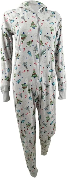 Family Pajamas Women's 1-Pc Tree-Print Pajama  Color Festive Trees Size XS