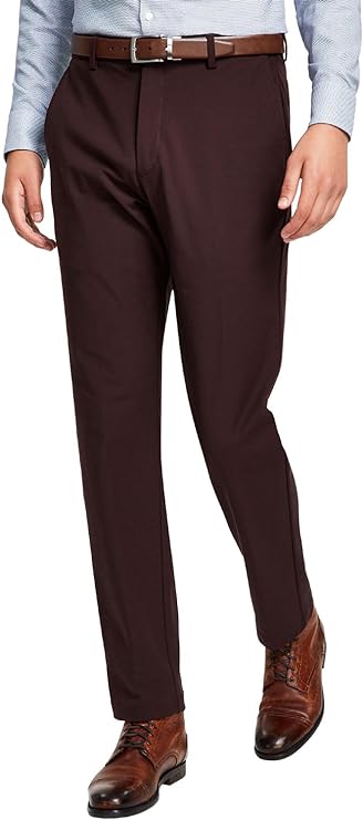 Lauren Ralph Lauren Men's Performance Classic Fit Stretch Dress Pants  Color Blackberry Wine W36xL30