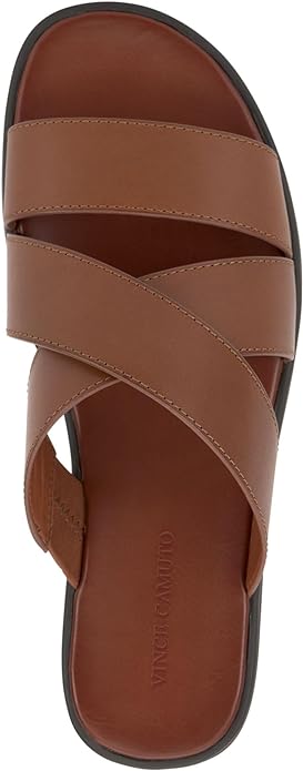 Vince Camuto Men's Waely Crisscross Upper Straps Sandals  Color Cognac Size 8M