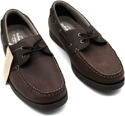 Weatherproof Vintage Men's Benny Boat Shoes  Color Dark Brown Size 8M