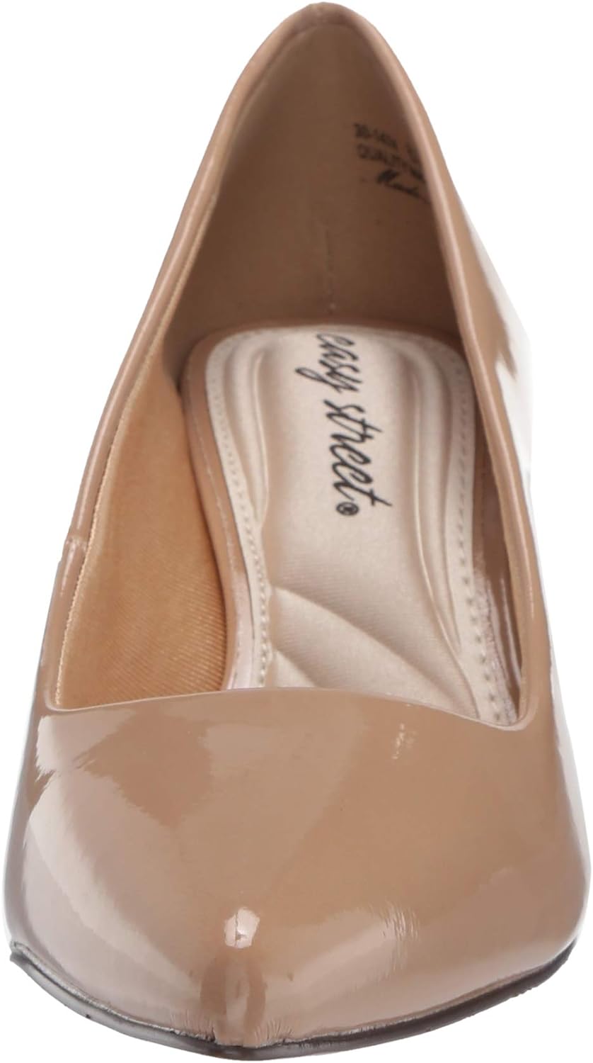 Easy Street Women's Pointe Slip-On Pumps  Color Nude Patent Size 9.5M